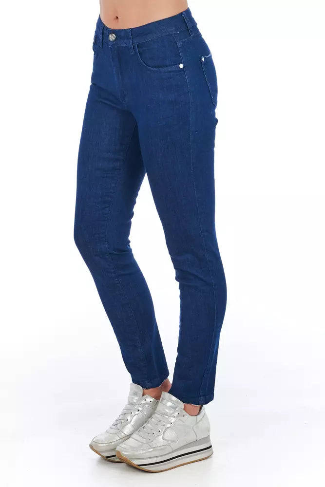 Jean skinny femme en coton bleu Frankie Morello