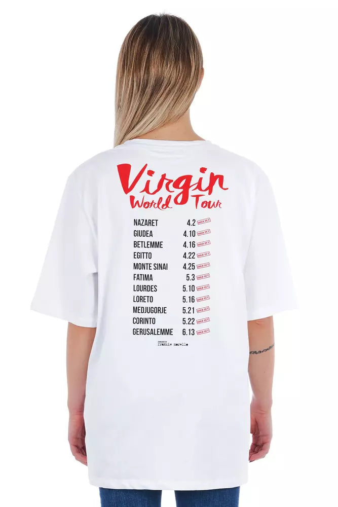 Frankie Morello White T-Shirt for Women side view
