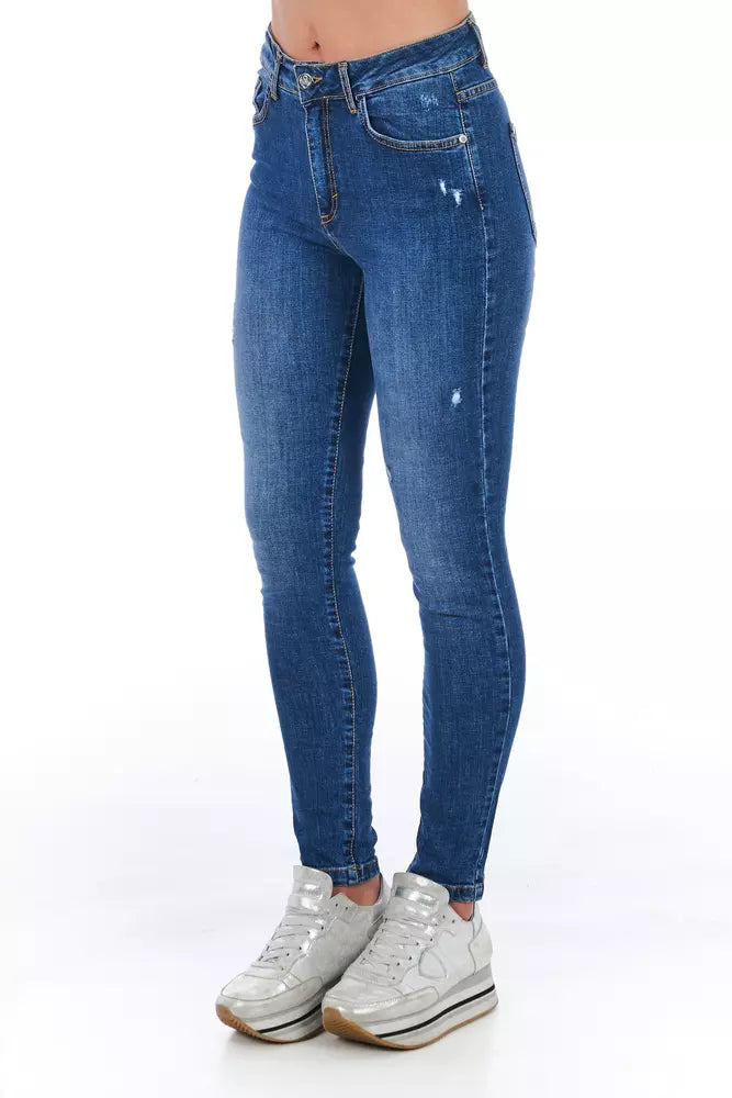 Jean slim Frankie Morello en denim bleu pour femme