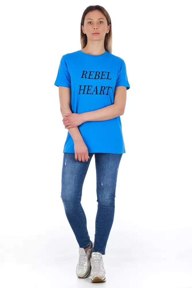 Frankie Morello Blue T-Shirt for Women additional view