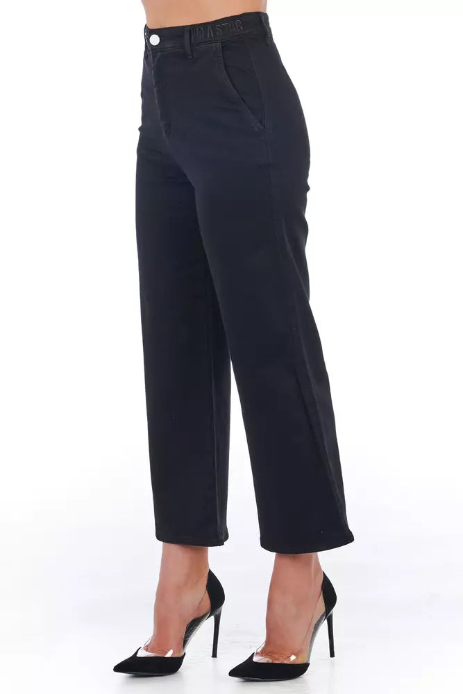Frankie Morello Black Cropped Pants for Women additional view