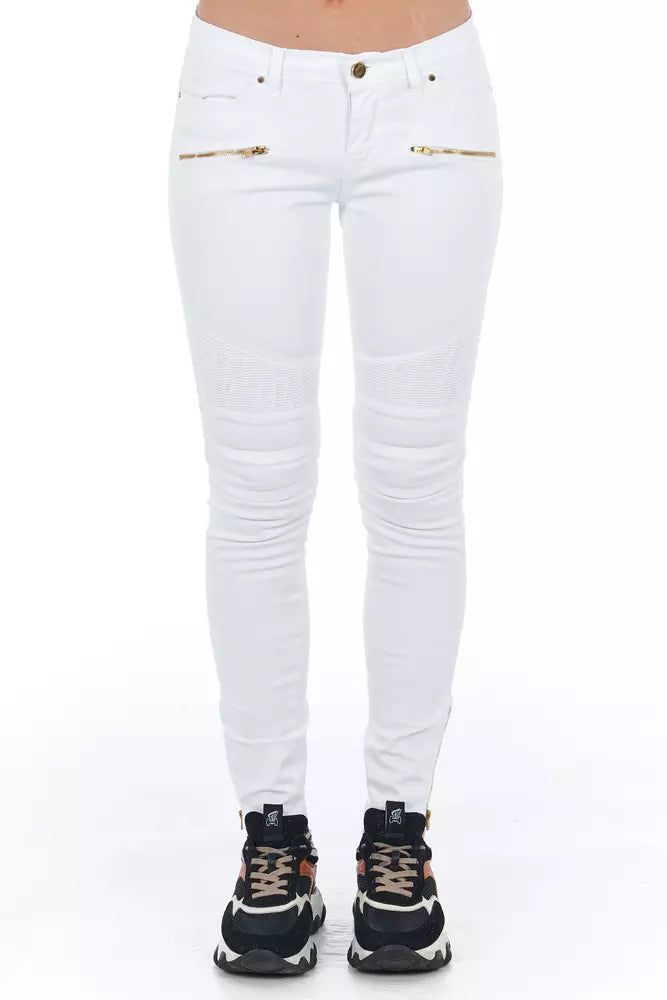 Frankie Morello White Skinny Jeans for Women additional view