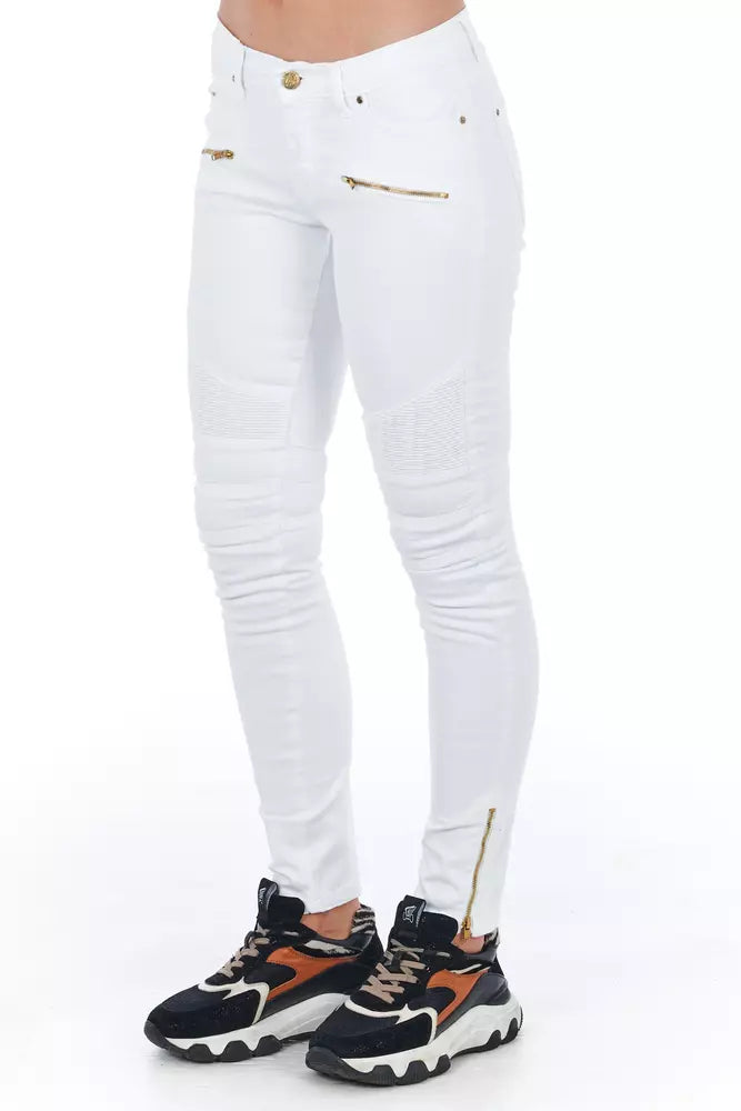 Frankie Morello White Skinny Jeans for Women additional view
