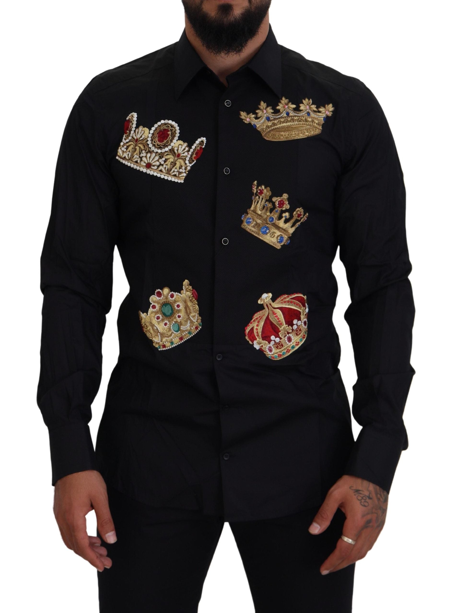 Dolce & Gabbana Black Dress Shirt for Men