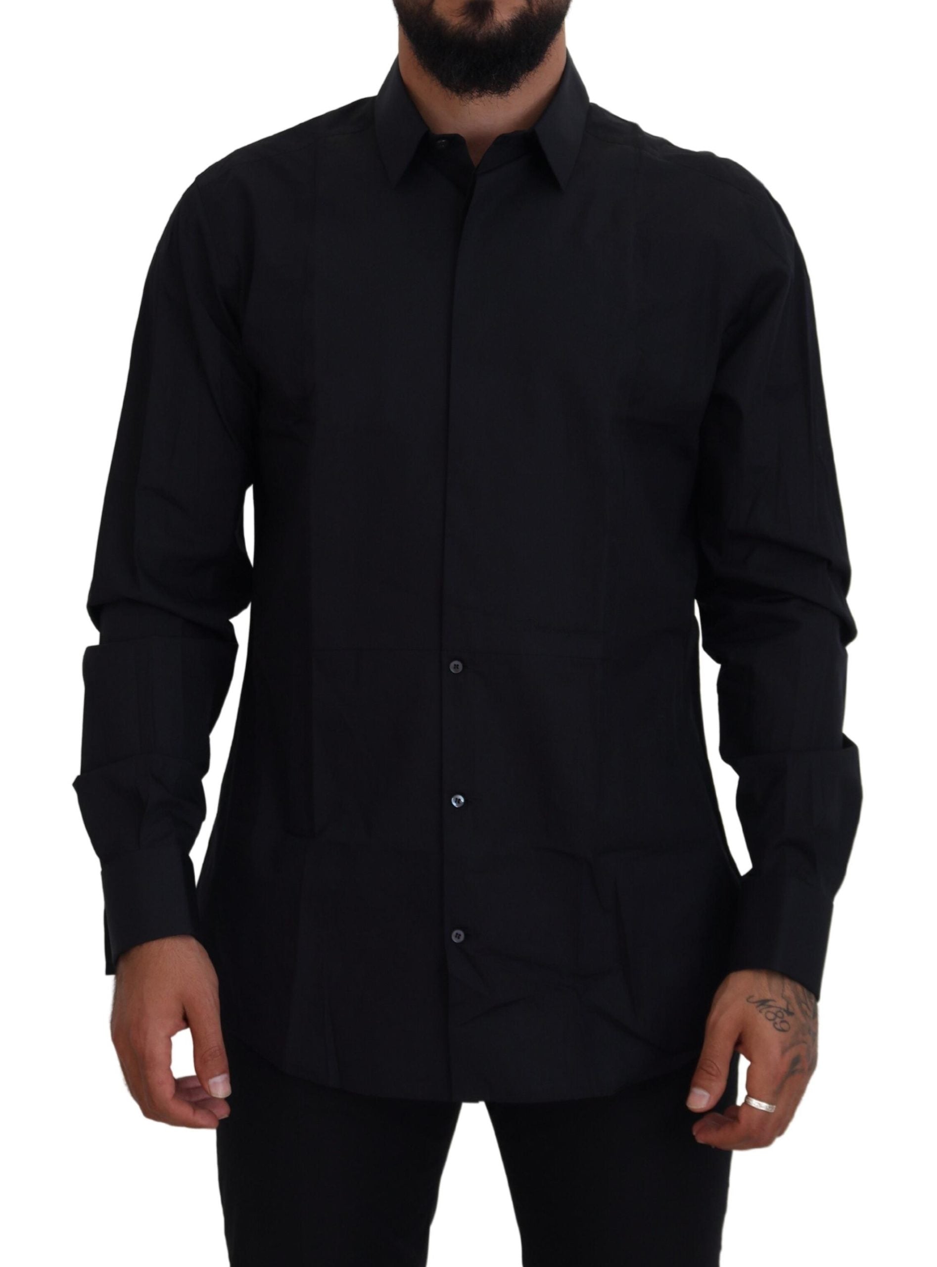 Dolce & Gabbana Black Dress Shirt for Men