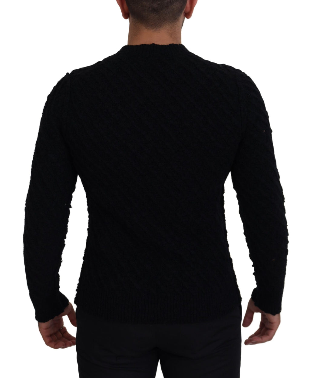 Pull en maille Dolce & Gabbana en laine noire à col en V