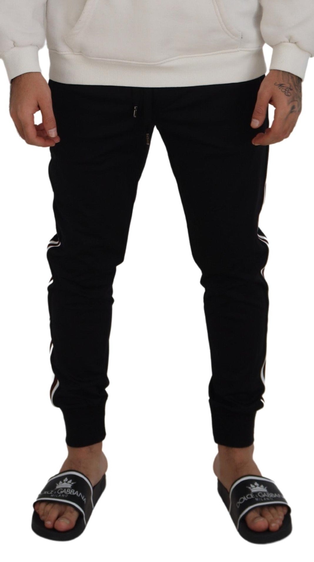 Dolce & Gabbana Black Athletic Pants for Men side view