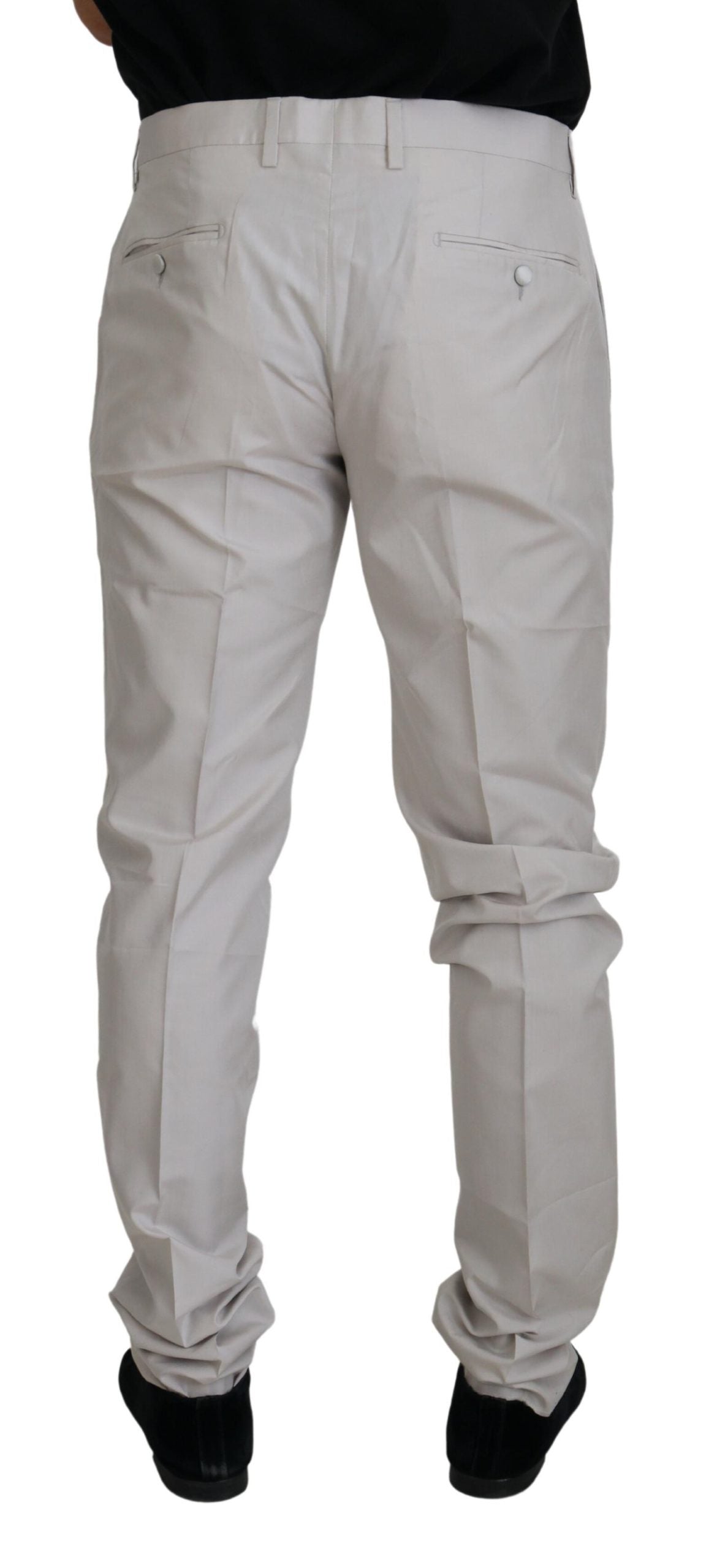 Dolce & Gabbana White Chino Pants for Men detail view