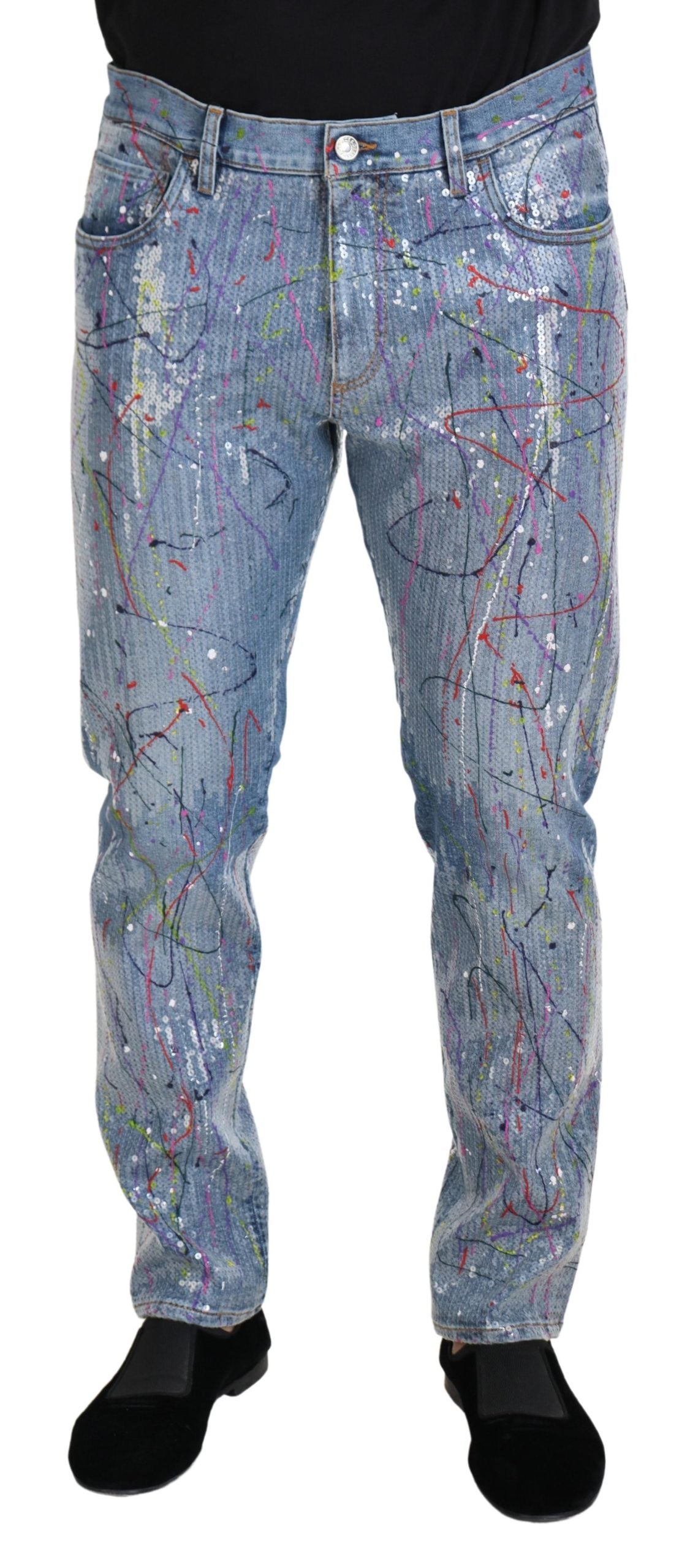 Dolce & Gabbana Blue Tapered Jeans for Men