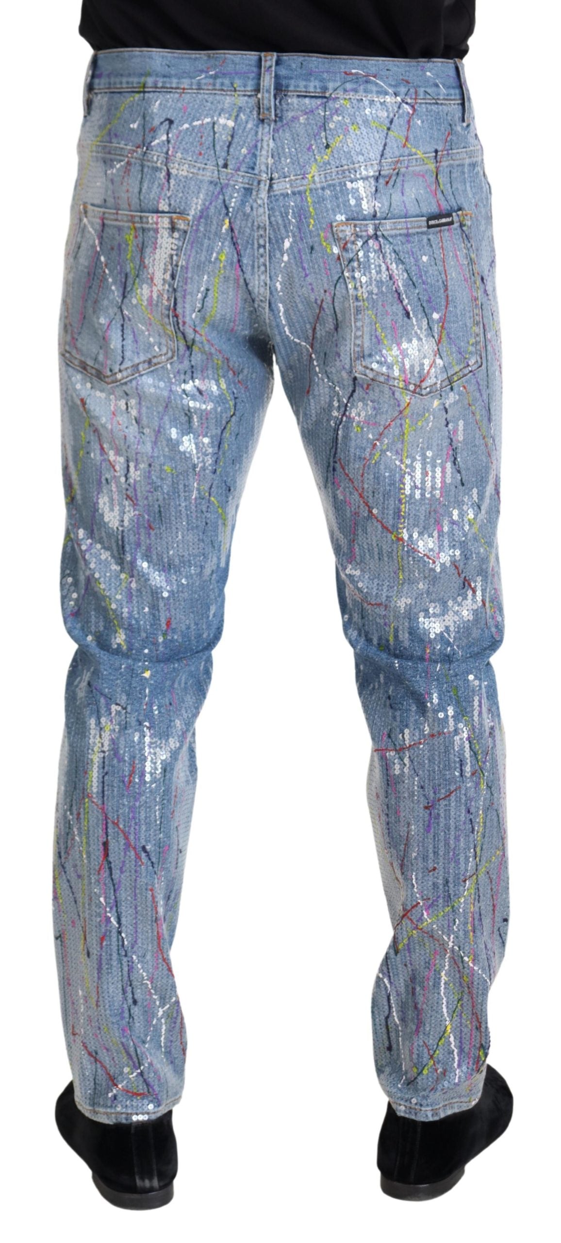 Dolce & Gabbana Blue Tapered Jeans for Men detail view