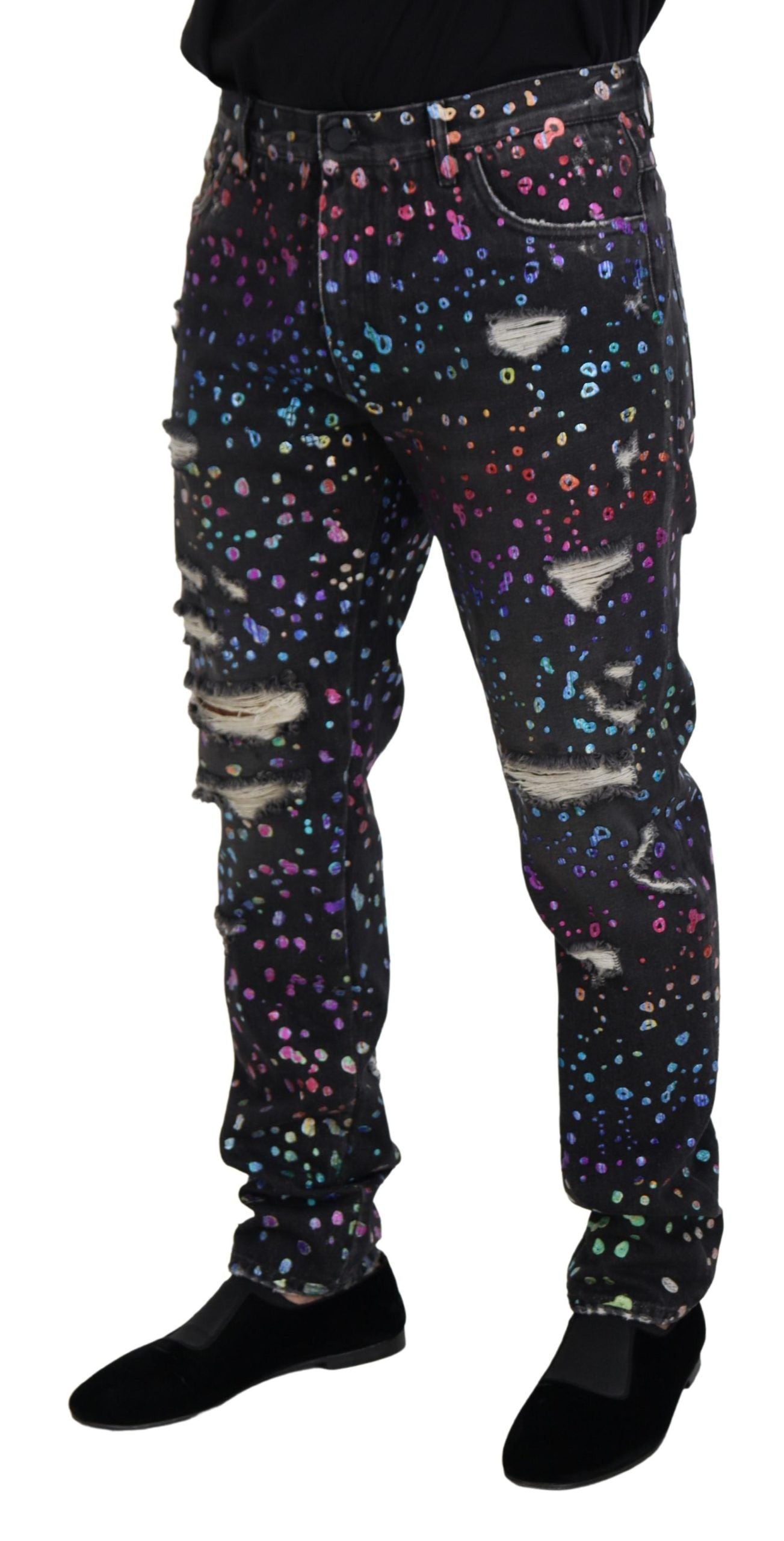Dolce & Gabbana Black Tapered Jeans for Men alternate view
