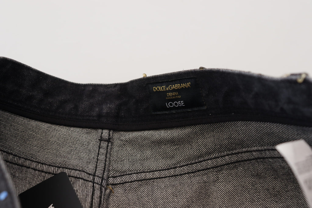 Dolce & Gabbana Black Tapered Jeans for Men additional view
