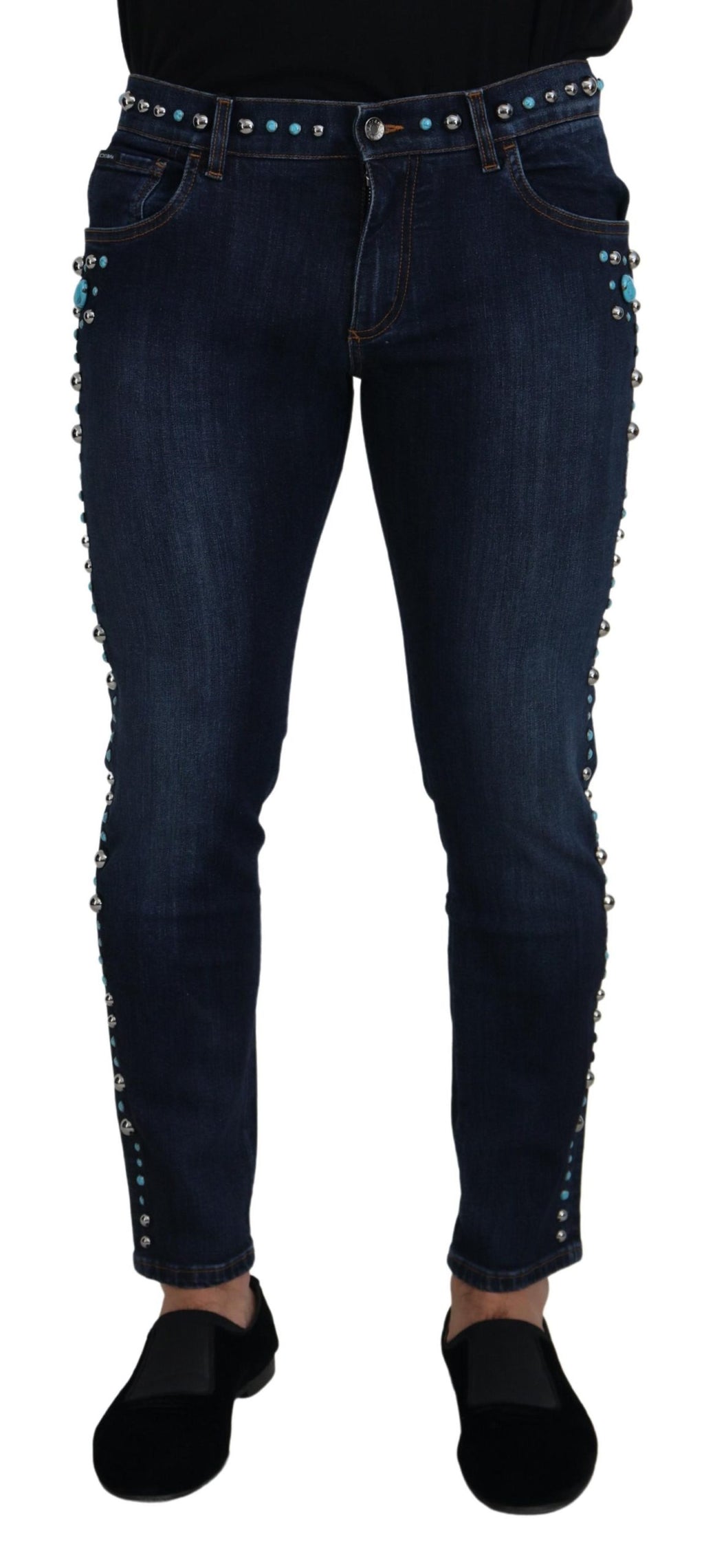 Dolce & Gabbana Blue Skinny Jeans for Men