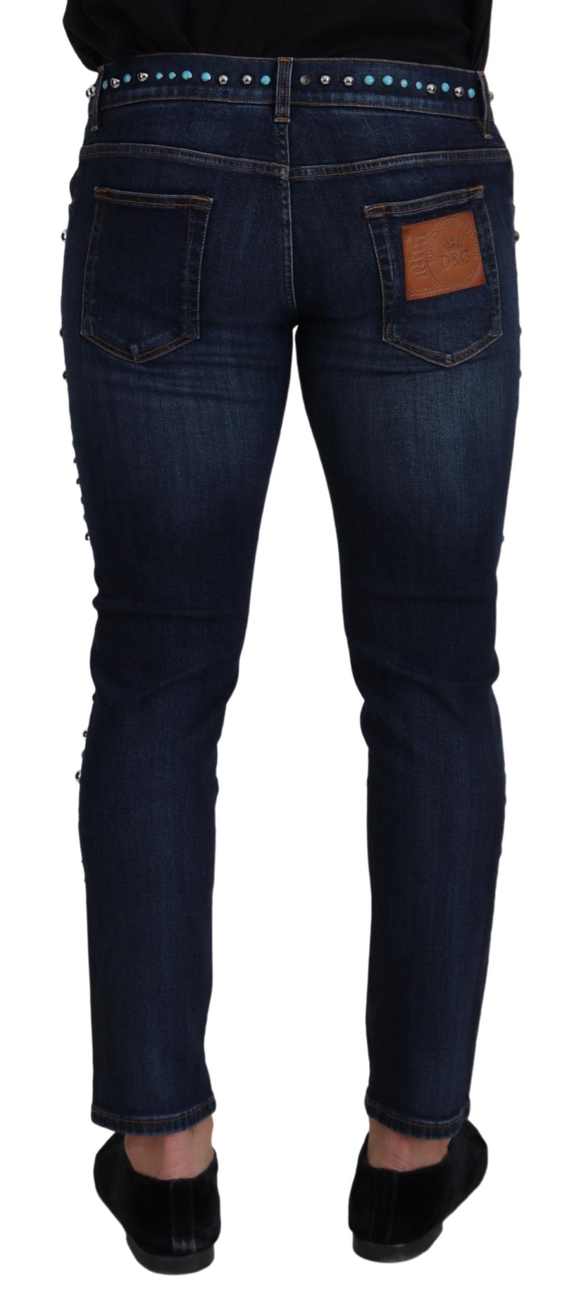 Dolce & Gabbana Blue Skinny Jeans for Men detail view