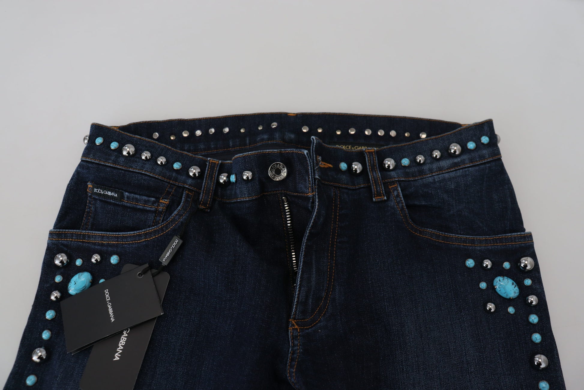 Dolce & Gabbana Blue Skinny Jeans for Men additional view