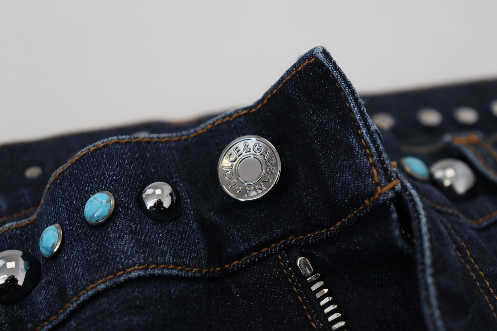 Dolce & Gabbana Blue Skinny Jeans for Men additional view