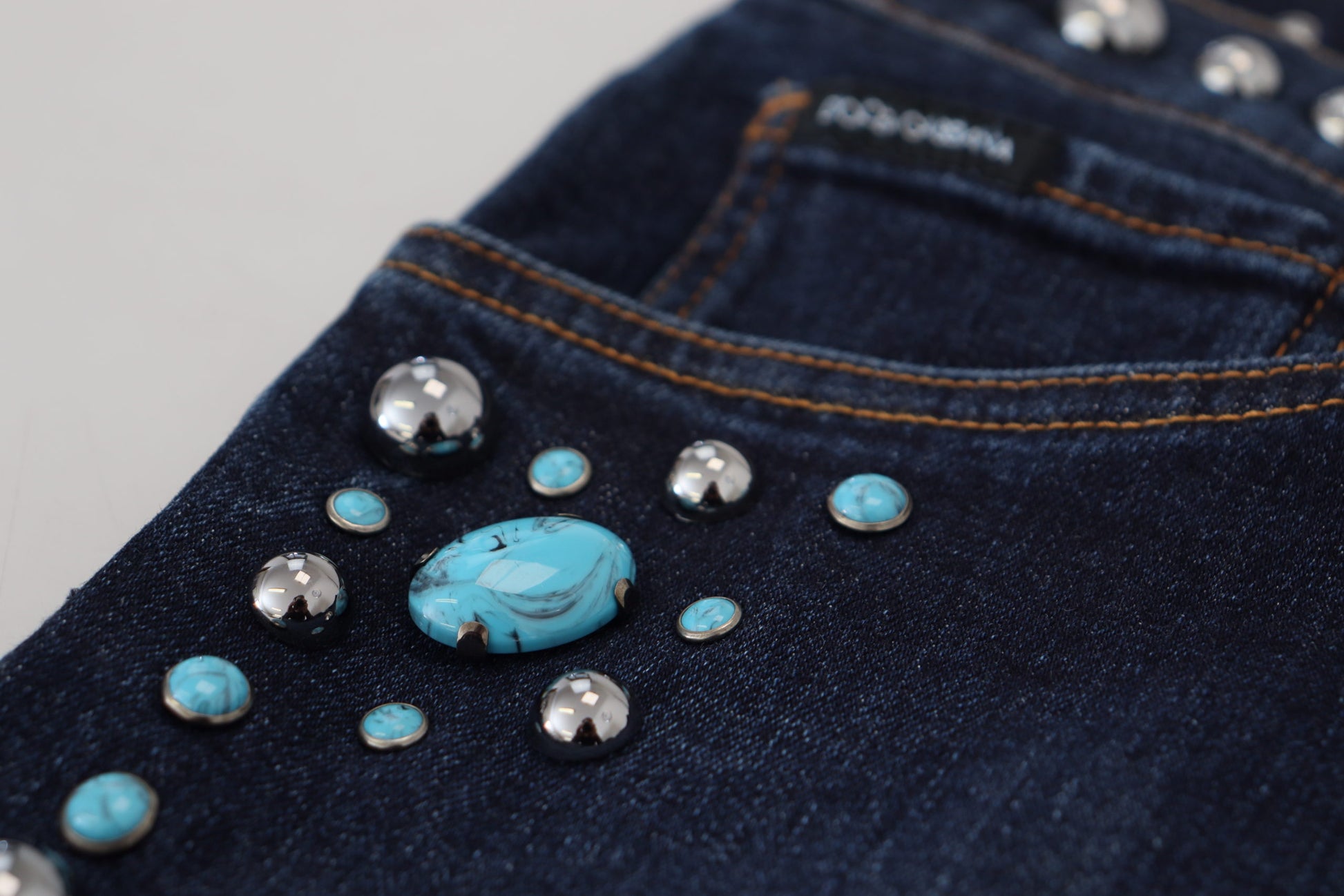 Dolce & Gabbana Blue Skinny Jeans for Men additional view