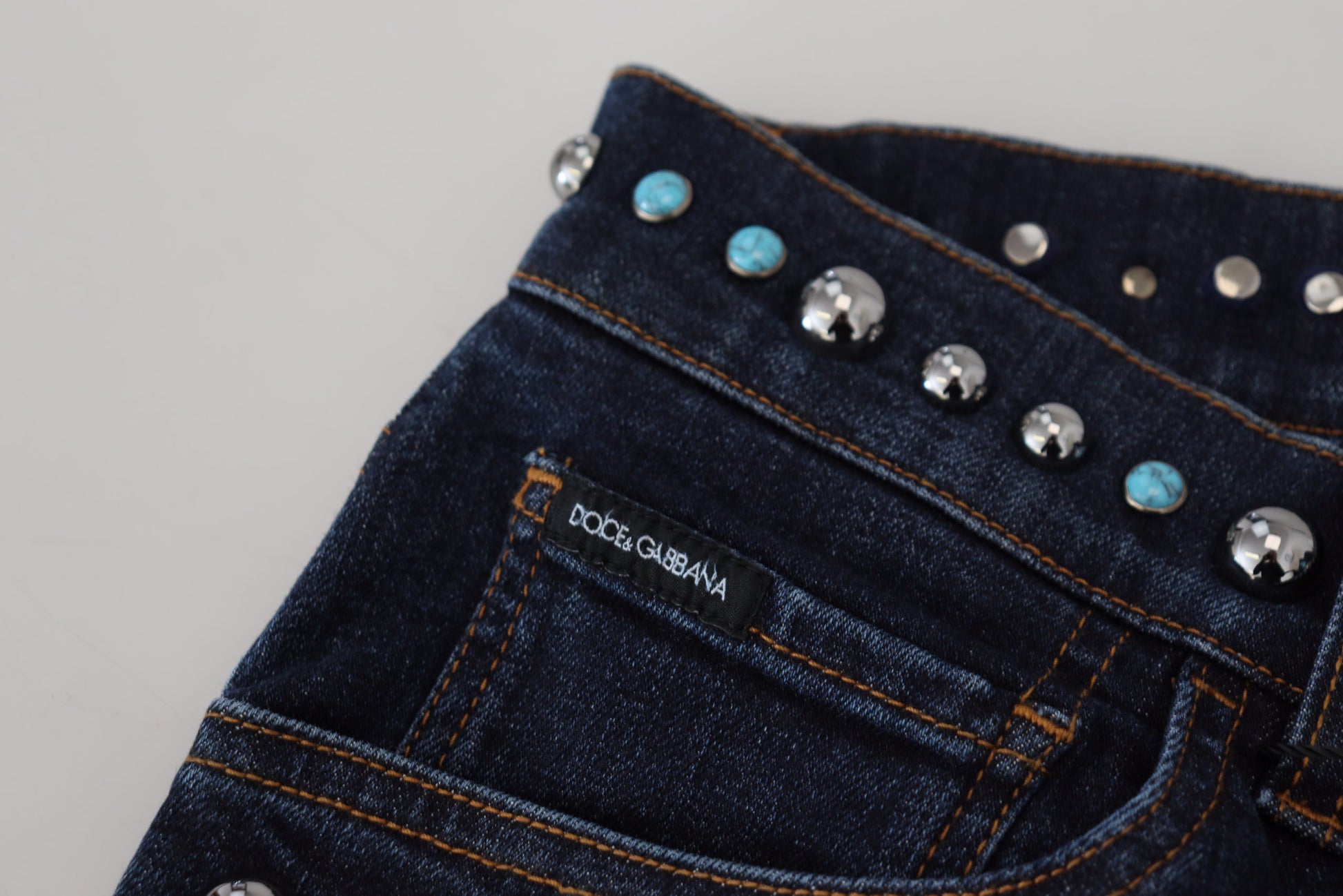 Dolce & Gabbana Blue Skinny Jeans for Men additional view