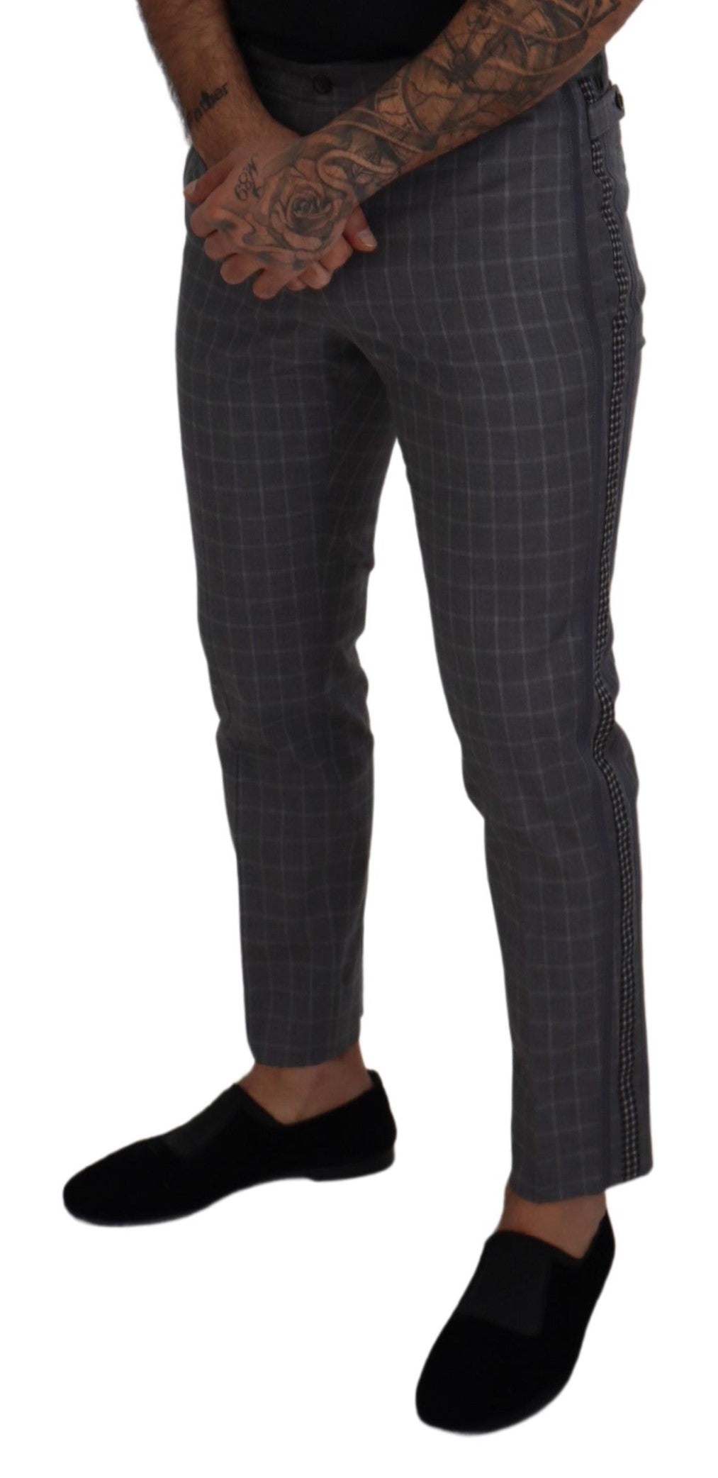 Dolce & Gabbana Grey Chino Pants for Men side view