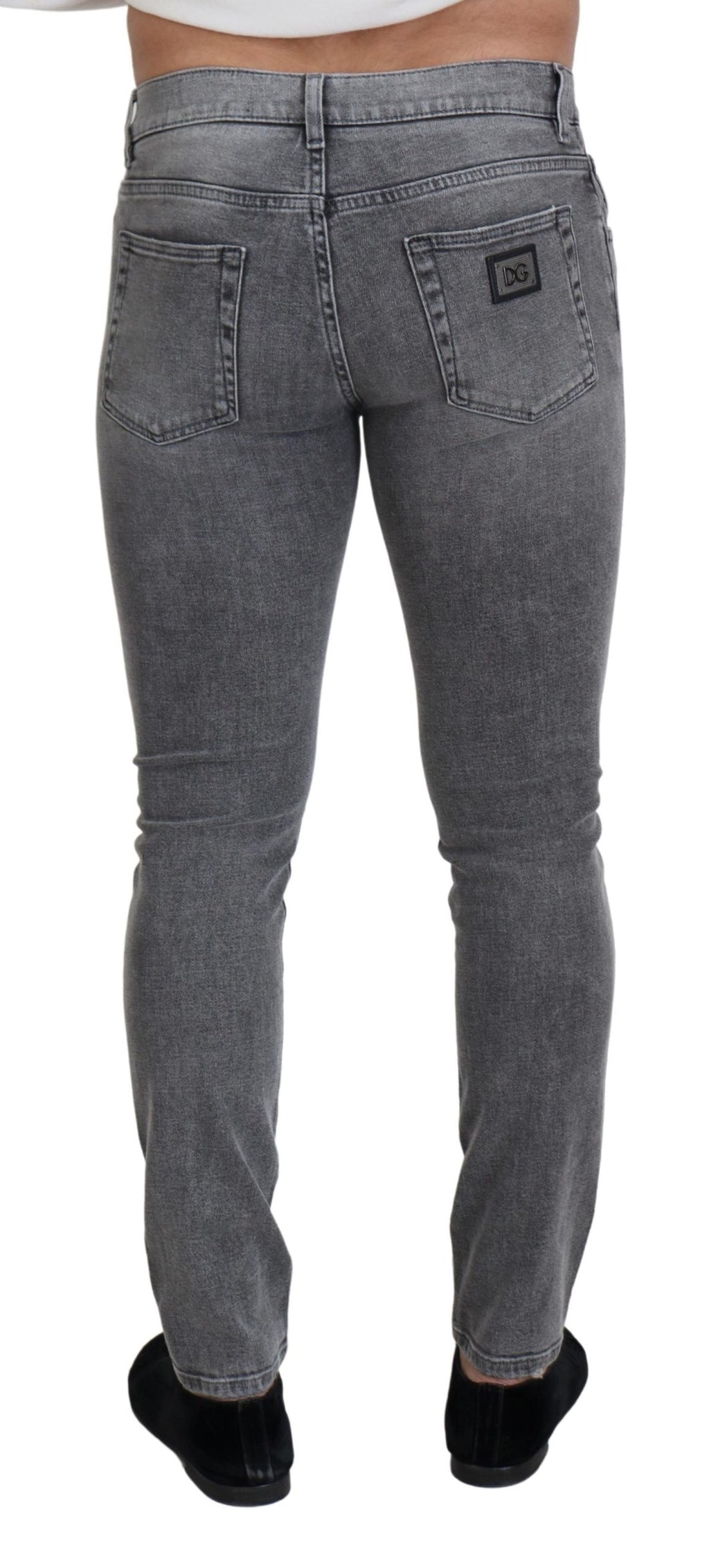 Dolce & Gabbana Grey Skinny Jeans for Men detail view