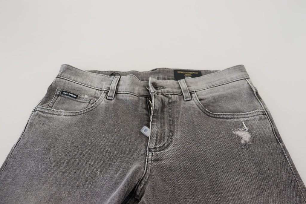 Dolce & Gabbana Grey Skinny Jeans for Men side view