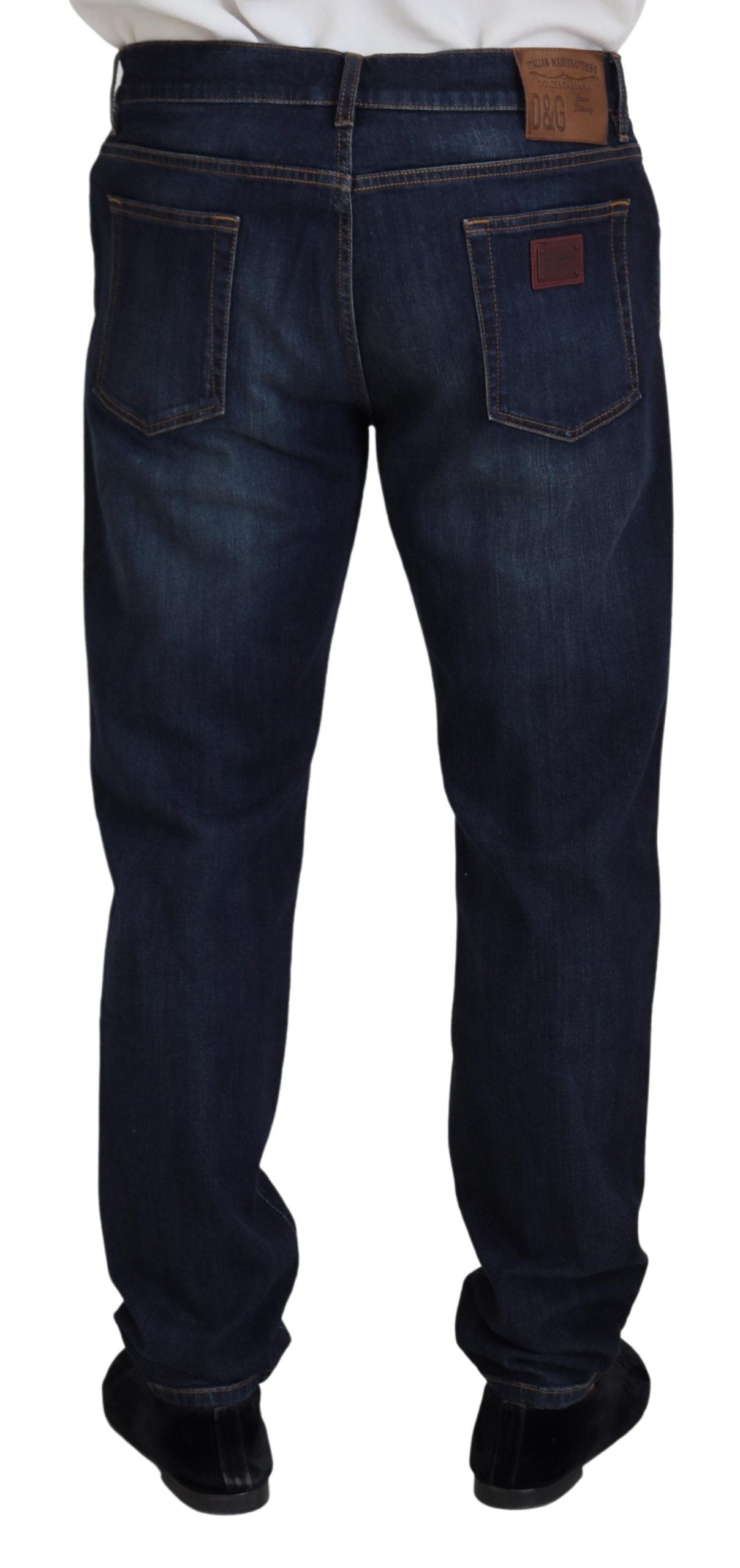 Dolce & Gabbana Blue Straight Leg Jeans for Men detail view