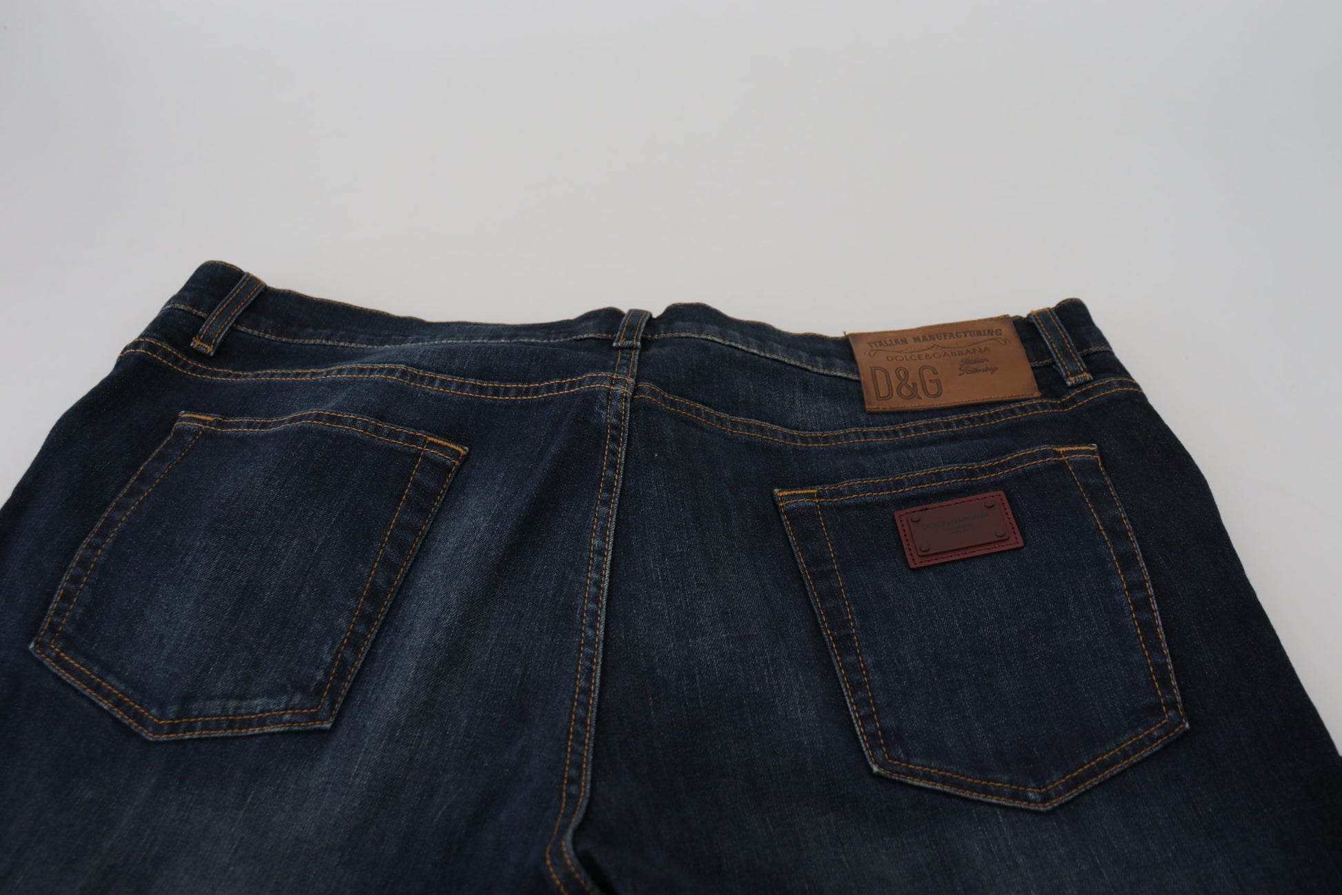 Dolce & Gabbana Blue Straight Leg Jeans for Men additional view