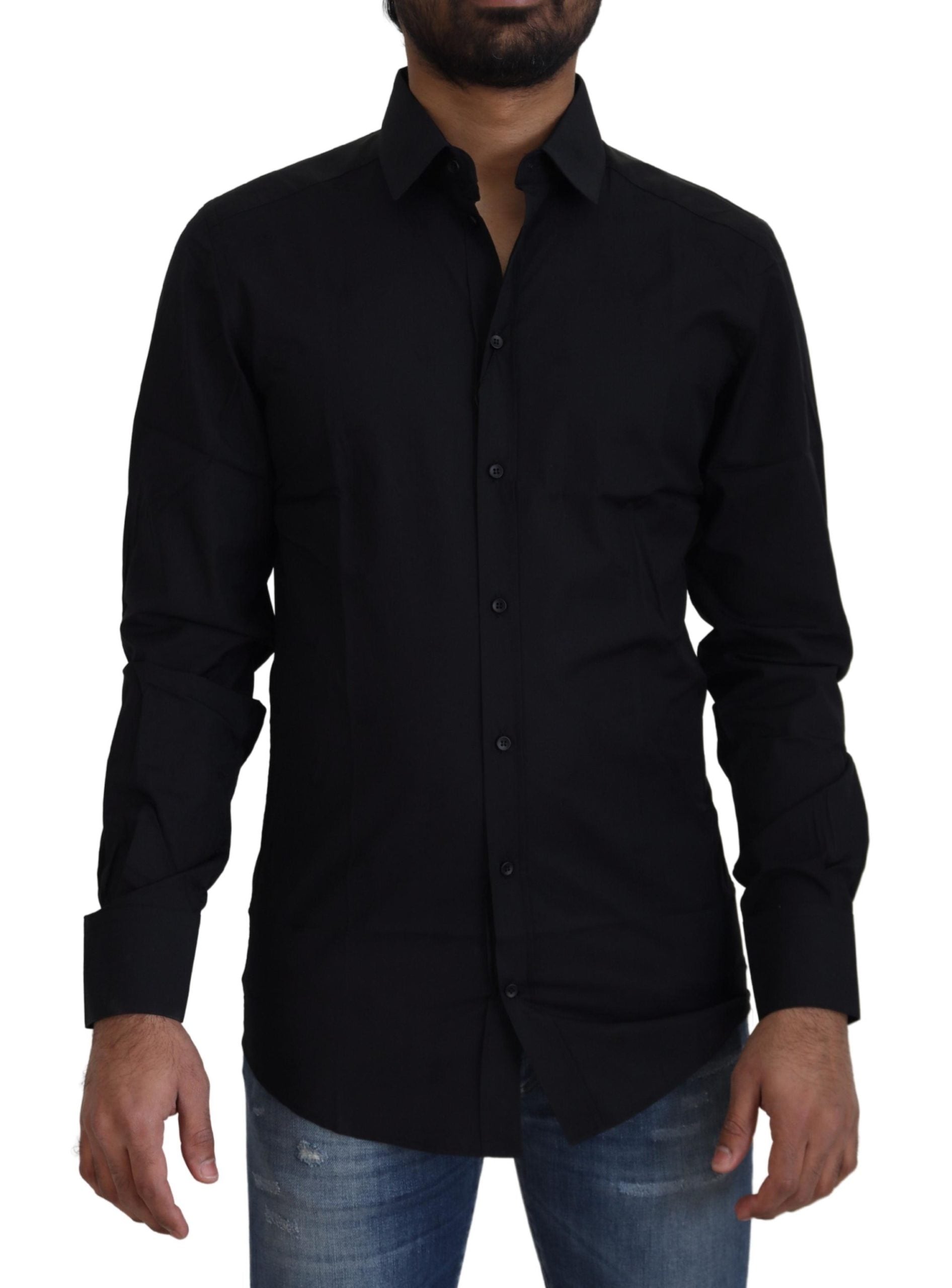 Dolce & Gabbana Black Dress Shirt for Men