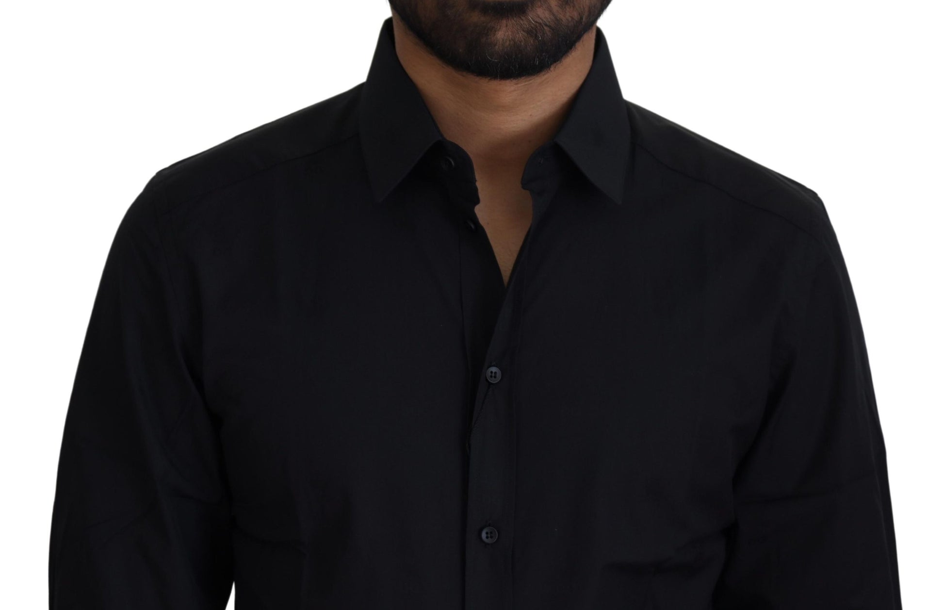 Dolce & Gabbana Black Dress Shirt for Men side view