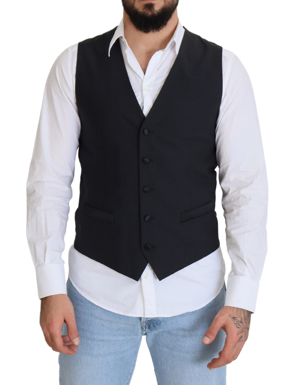 Dolce & Gabbana Black Waistcoats for Men