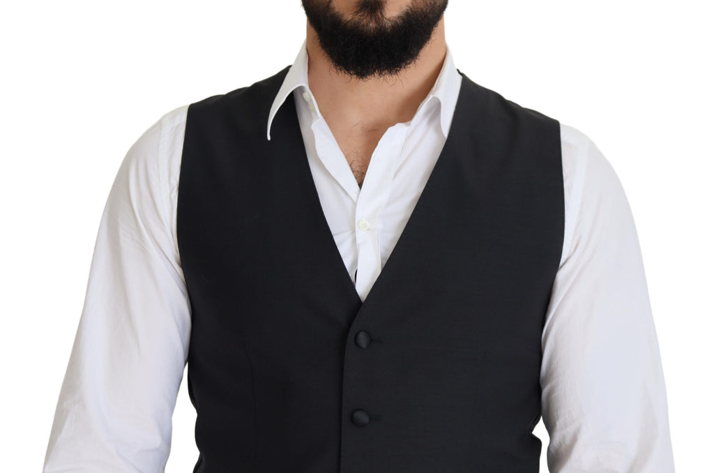 Dolce & Gabbana Black Waistcoats for Men side view