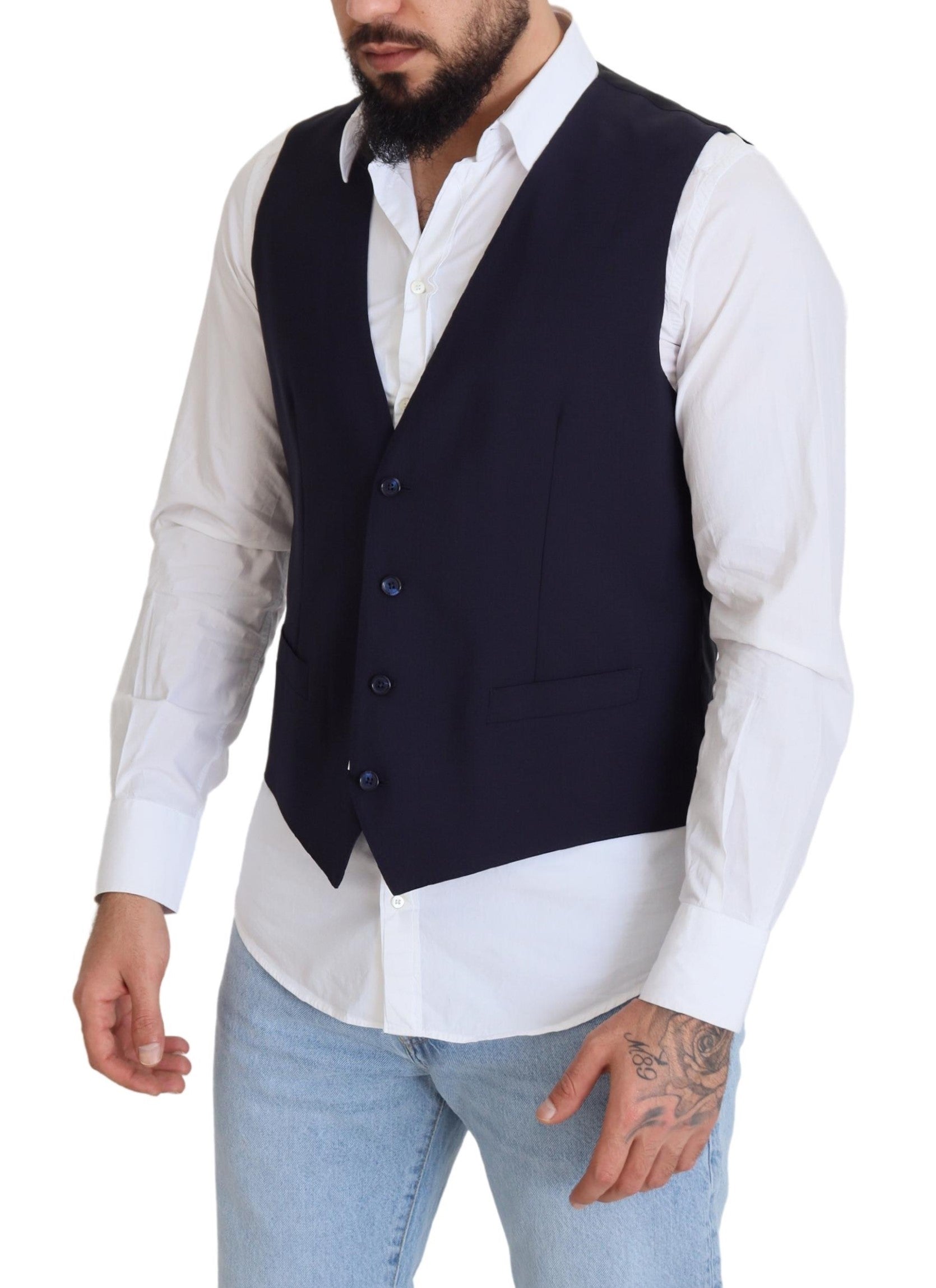 Dolce & Gabbana Blue Waistcoats for Men alternate view