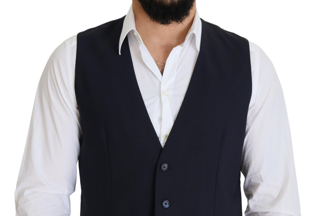 Dolce & Gabbana Blue Waistcoats for Men side view
