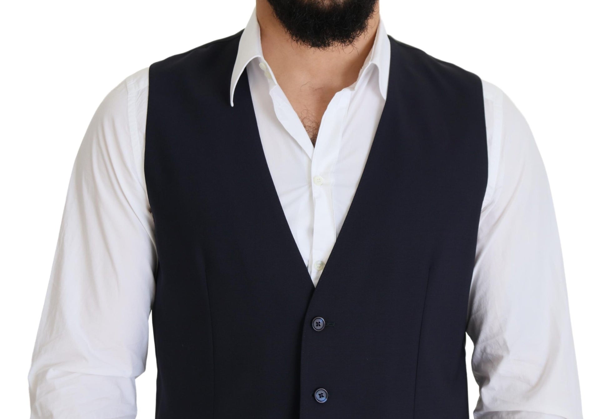 Dolce & Gabbana Blue Waistcoats for Men side view