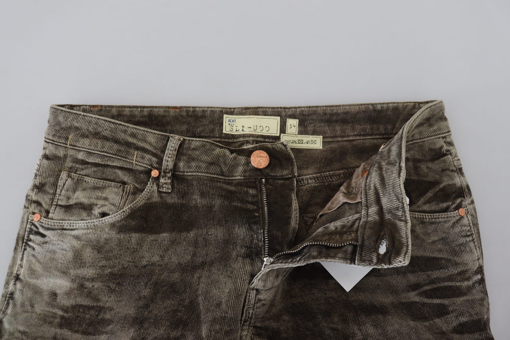 Acht Grey Slim Fit Jeans for Men side view