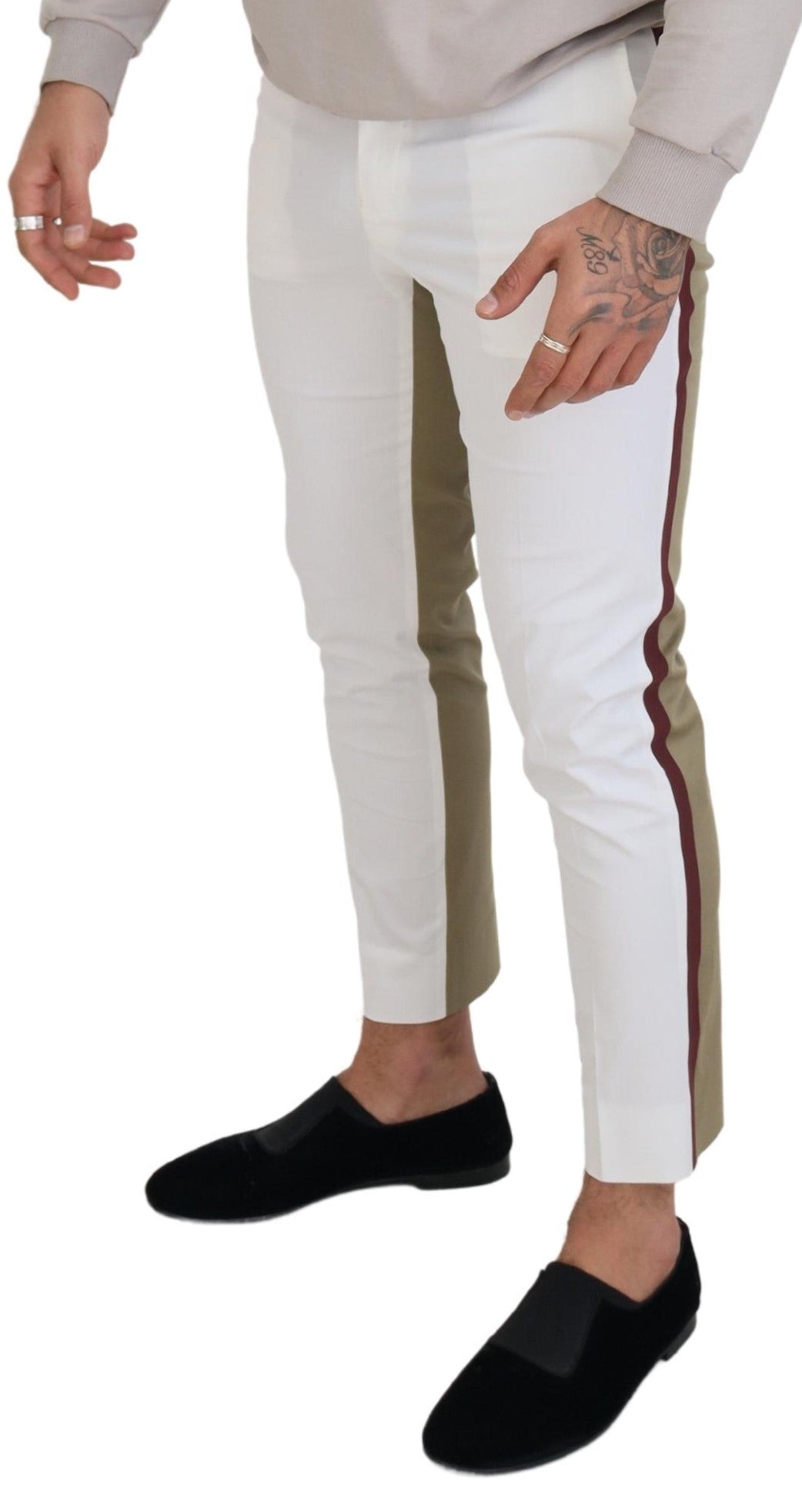 Dolce & Gabbana White Chino Pants for Men side view