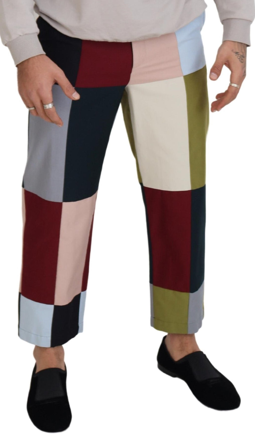 Pantalon Dolce & Gabbana en coton patchwork multicolore