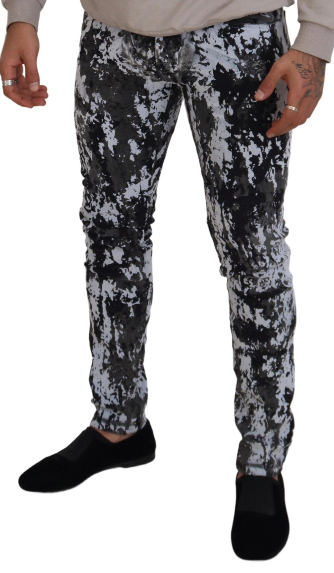 Dolce & Gabbana Multicolor Skinny Jeans for Men side view