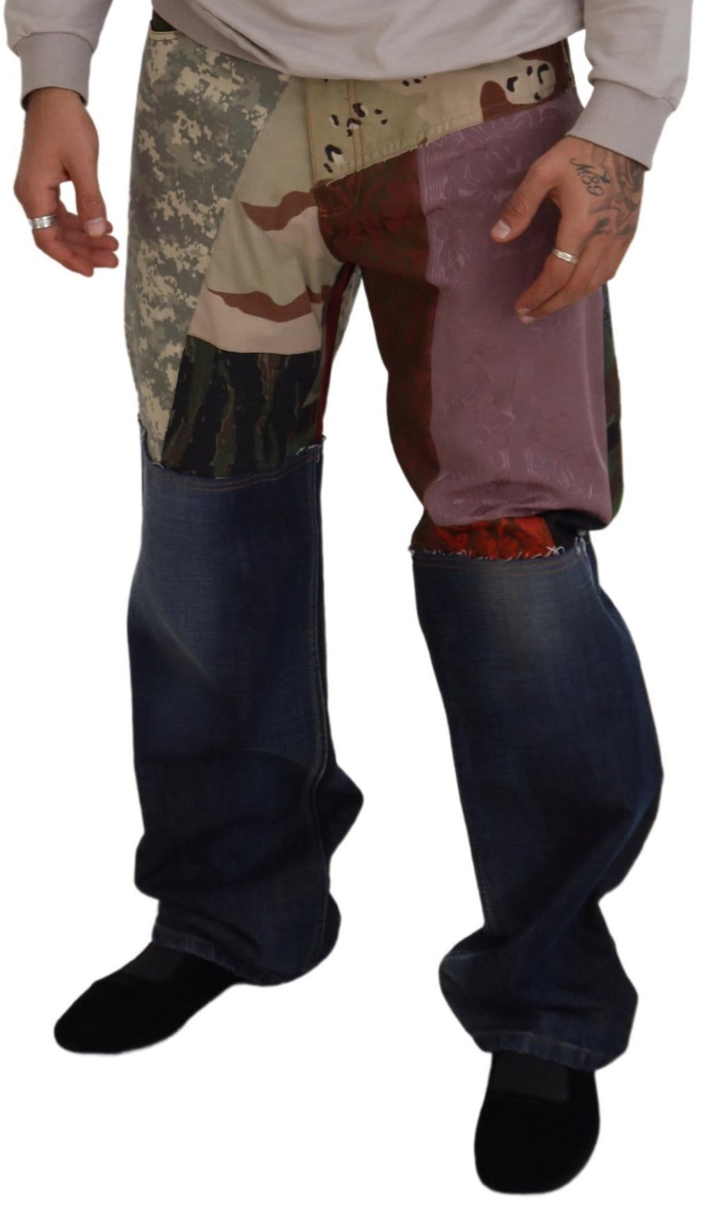 Dolce & Gabbana Multicolor Relaxed Fit Jeans for Men side view