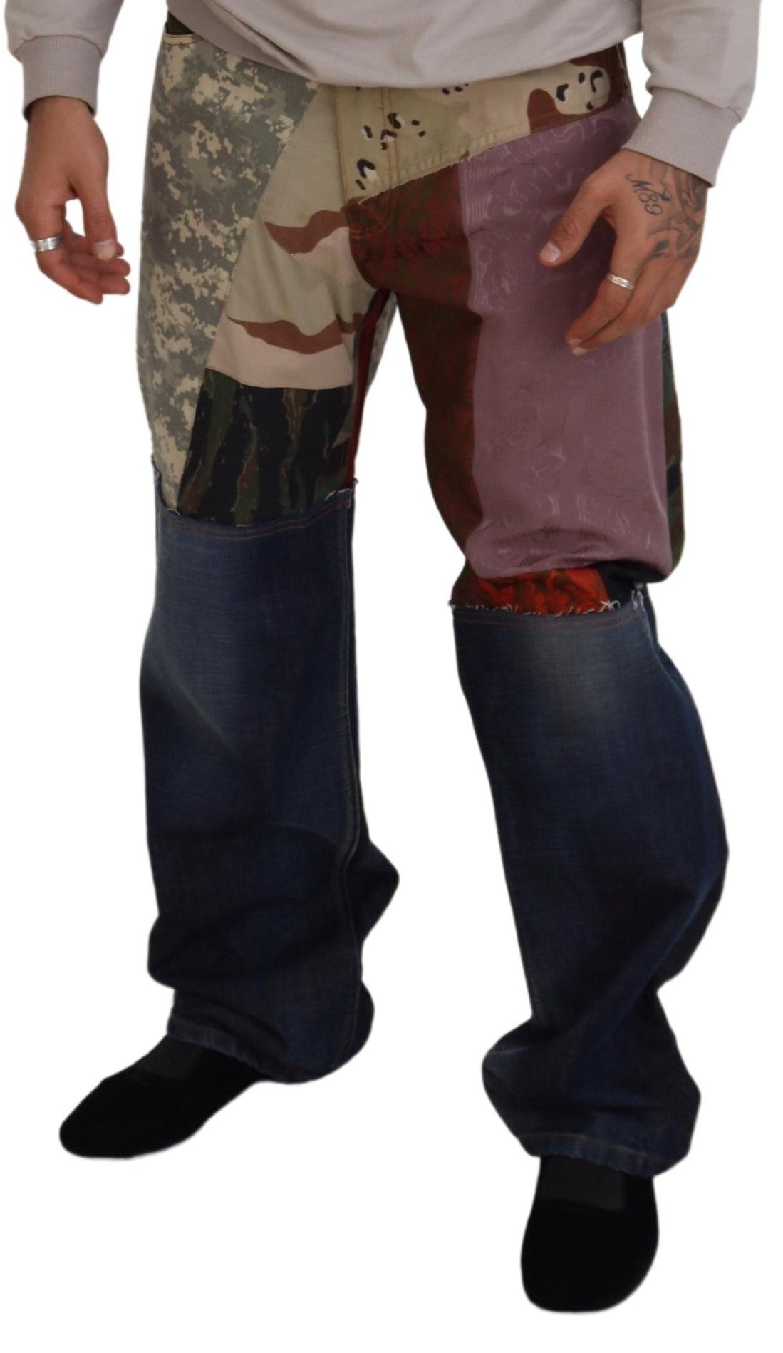 Dolce & Gabbana Multicolor Relaxed Fit Jeans for Men side view