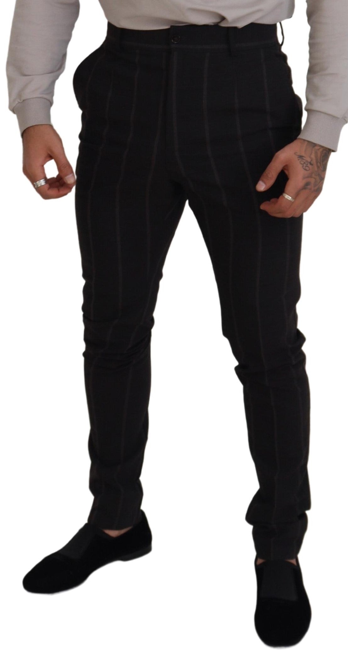 Dolce & Gabbana Black Chino Pants for Men side view