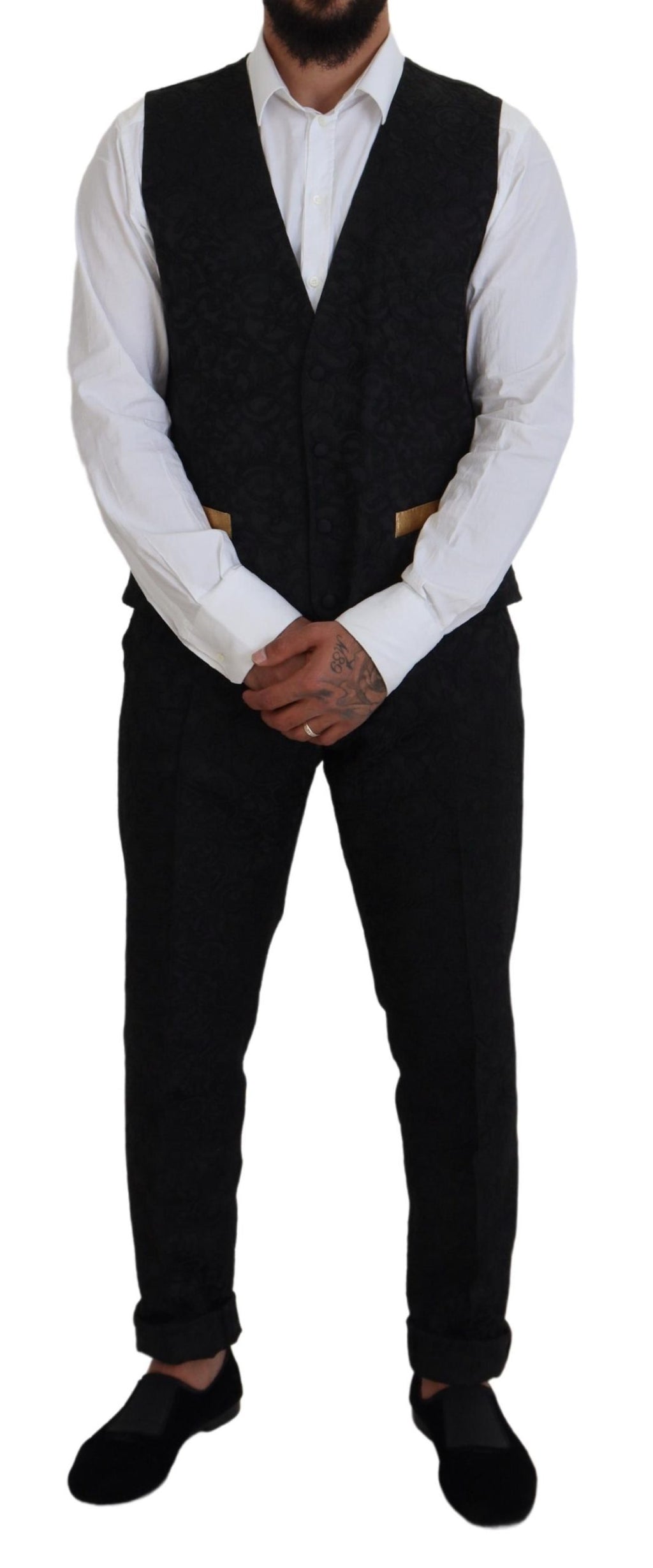 Dolce & Gabbana Black Three Piece Suits for Men additional view