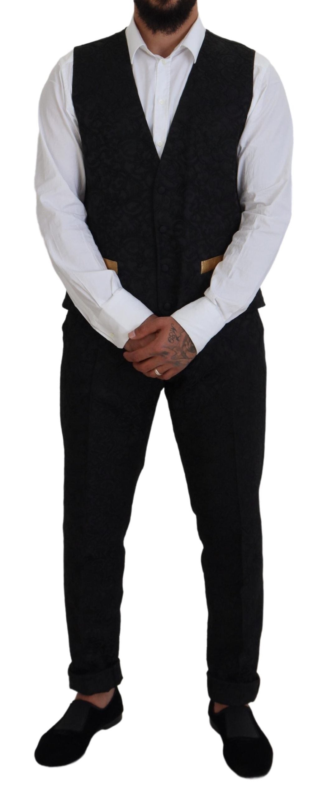 Dolce & Gabbana Black Three Piece Suits for Men additional view