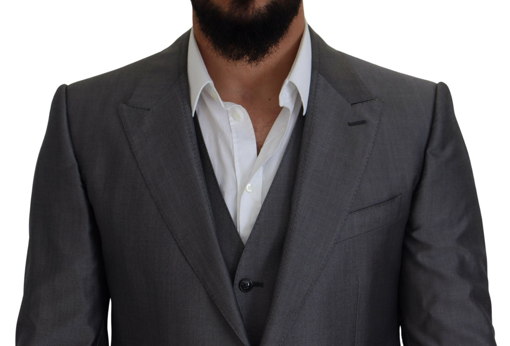 Dolce & Gabbana Grey Three Piece Suits for Men additional view