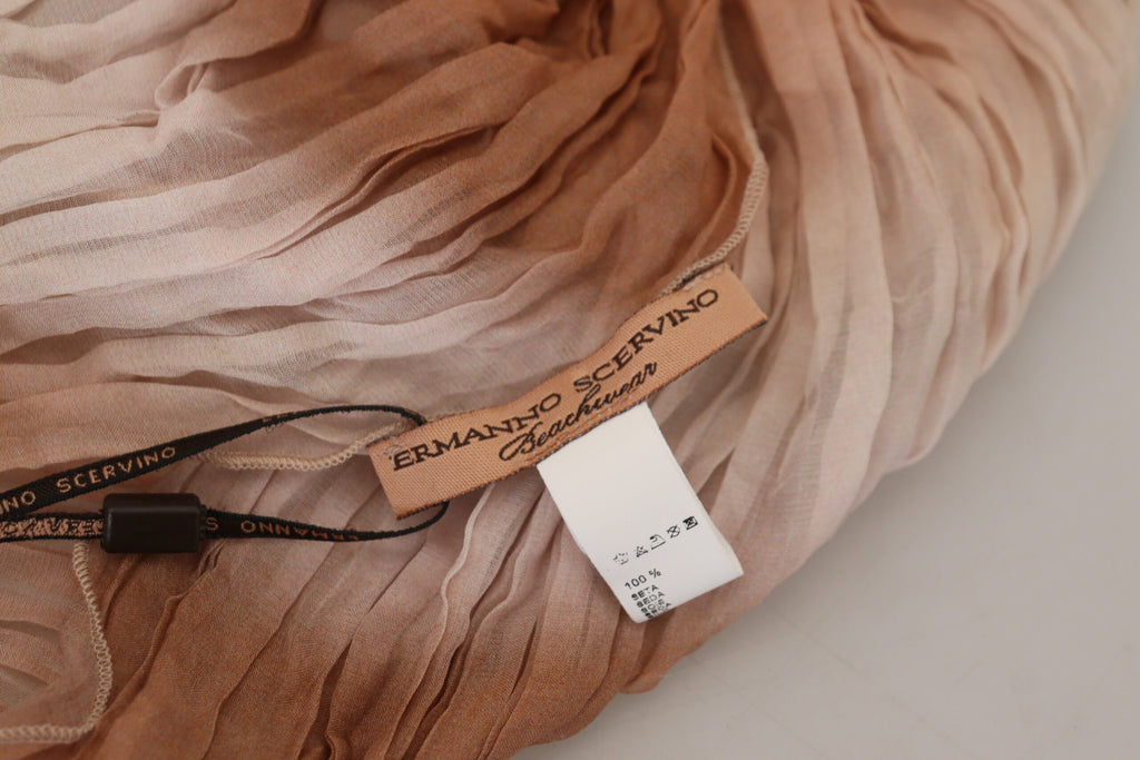 Ermanno Scervino Mehrfarbiger Seiden-Wickelschal-Foulard-Schal