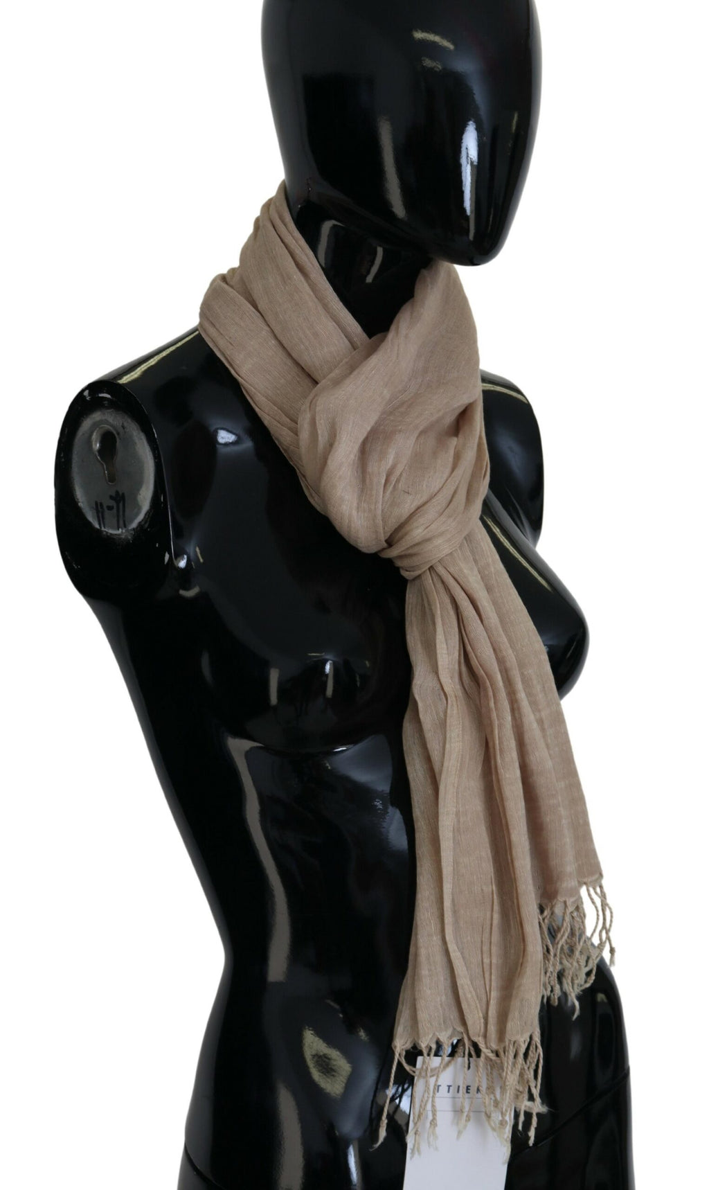 Écharpe en Coton Beige à Franges Foulard Costume National