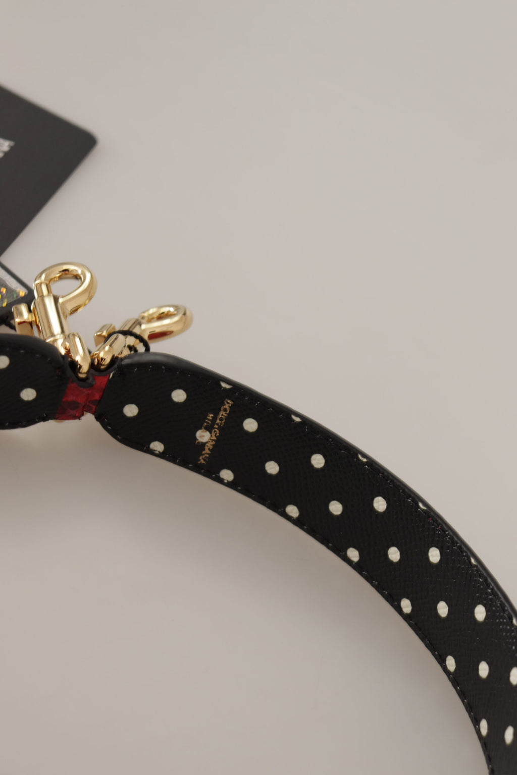 Bandoulière réversible en cuir de python rouge et cristaux Dolce & Gabbana