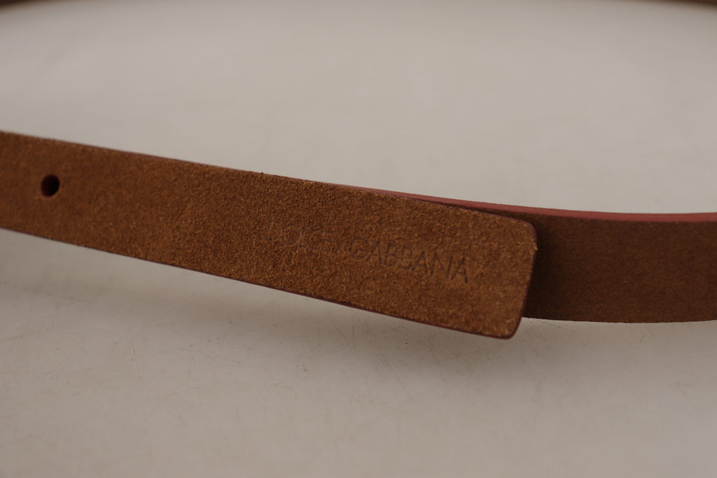 Dolce & Gabbana Brown High Waist Belts for Women side view