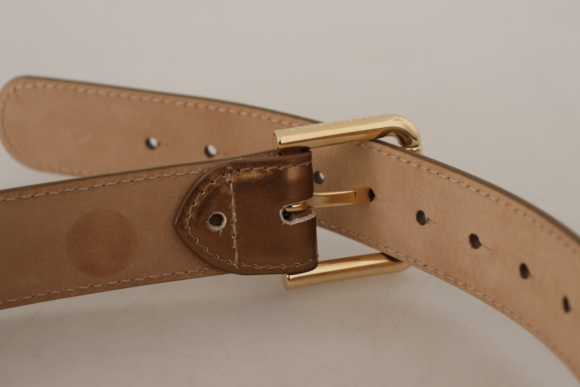 Dolce & Gabbana Brown High Waist Belts for Women side view