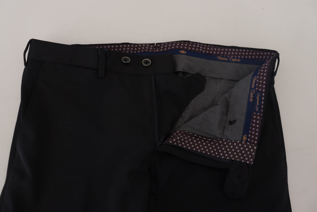 Domenico Tagliente Black Dress Pants for Men side view